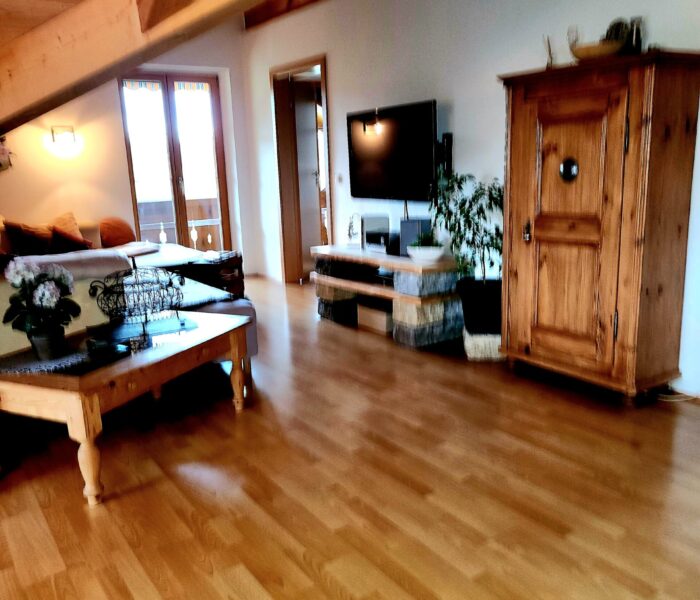 Wohnraum mit schwenkbarem Flat-TV